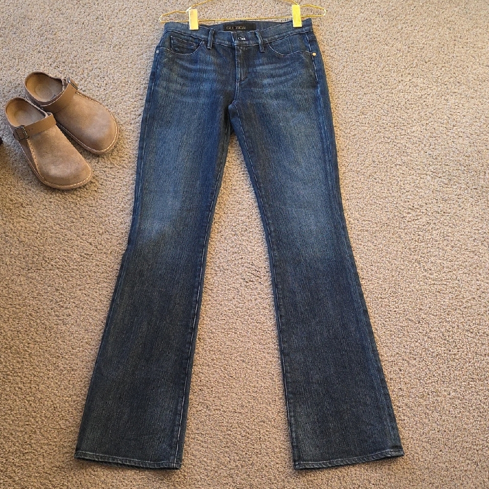 Goldsign Premium Dark Wash Blue Boot Cut Jeans 28 Tall